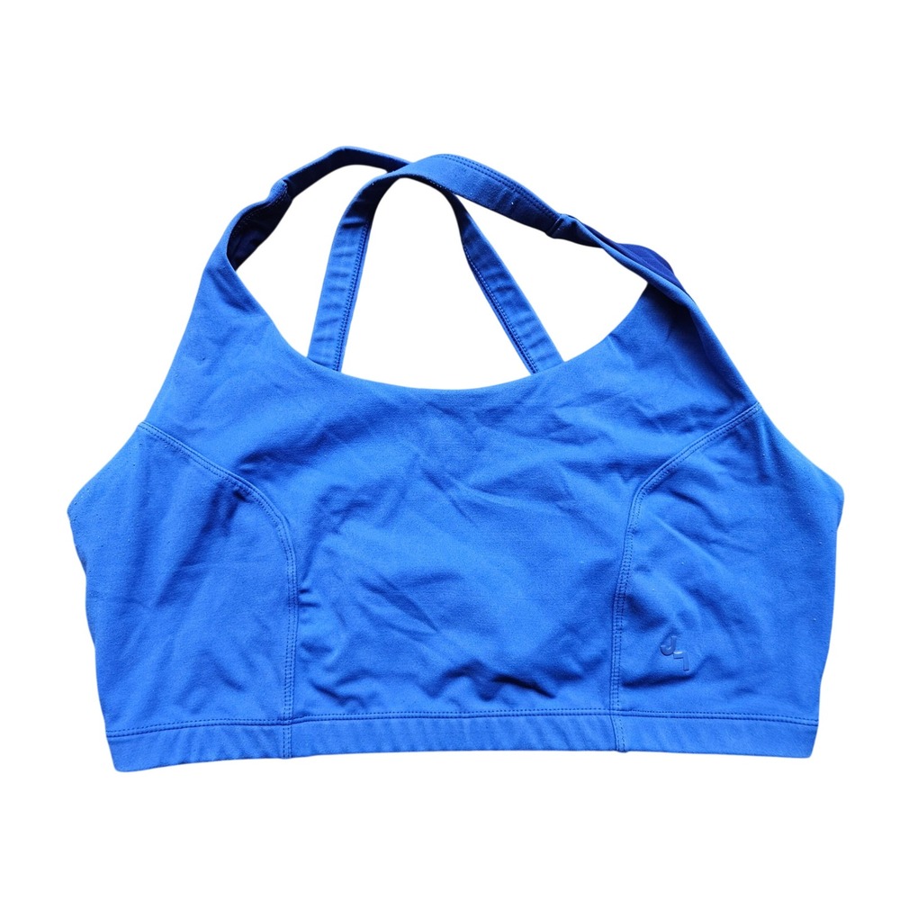 JoyLab Womens Blue Crisscross Twist Back Sports Bra Size XL Activewear Workout